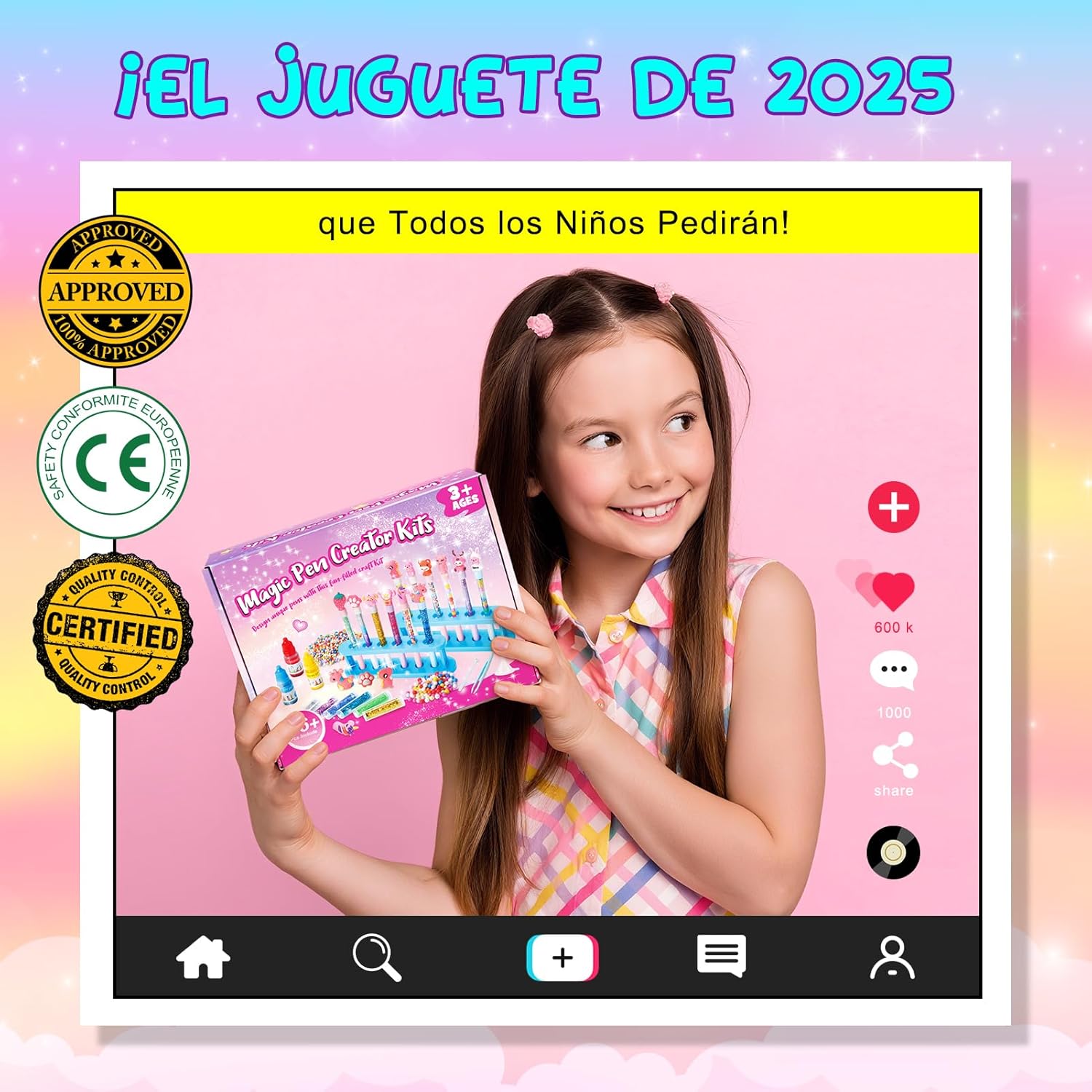 Thumbnail 2 de HappyKidsClub Kit bolígrafos 66 piezas para niña