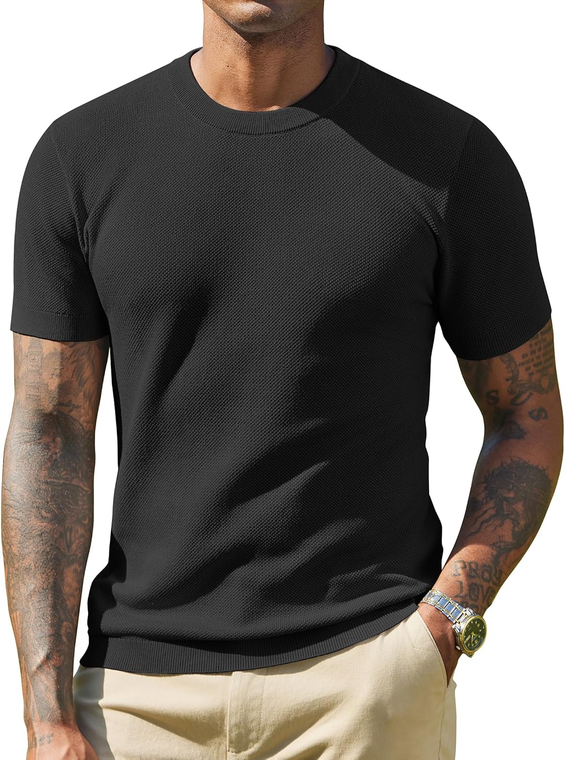 Thumbnail 6 de COOFANDY T-Shirt Uomo Maglia Girocollo estiva