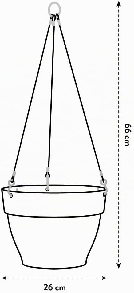 Detalle de Elho Vibia Campana Hanging Basket 26 cm – Honey Yellow