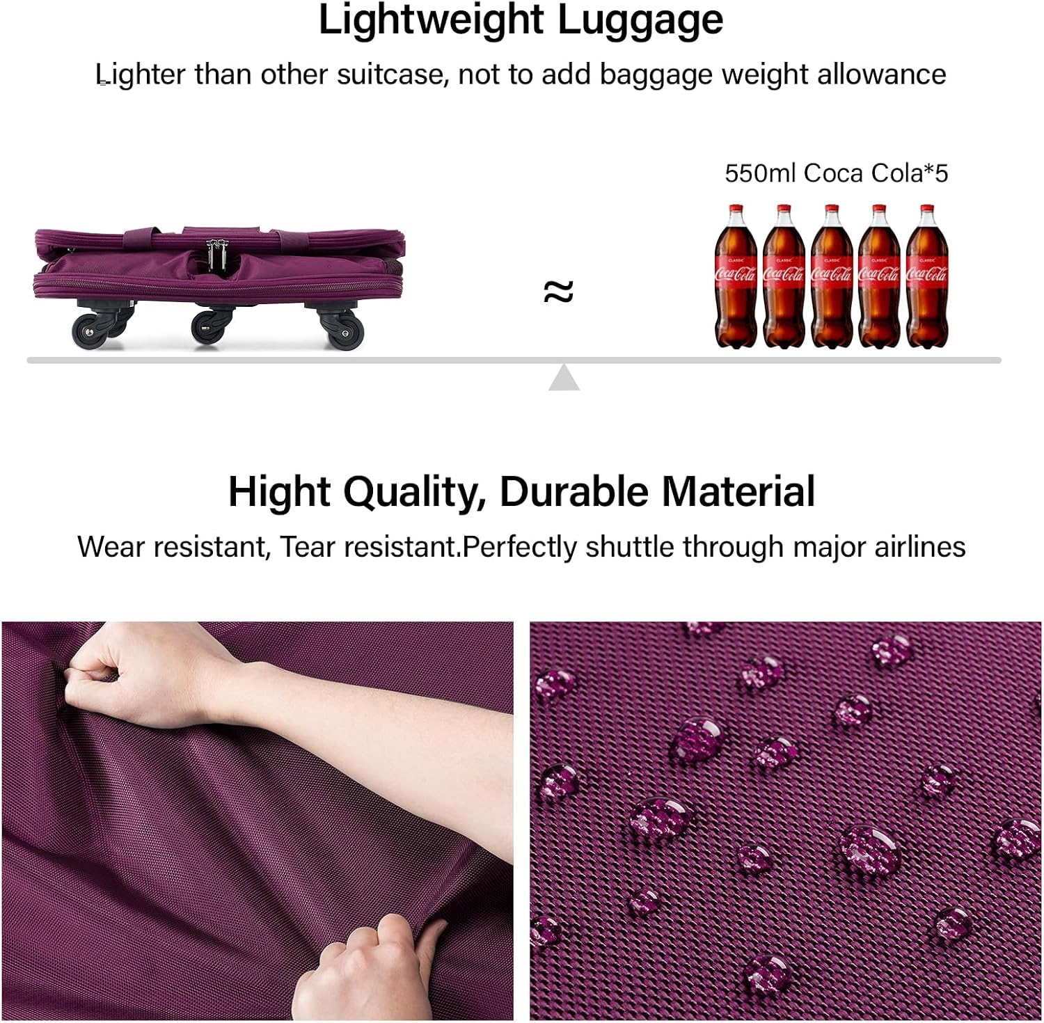 Thumbnail 5 de Hanke expandable foldable luggage 2 wheels