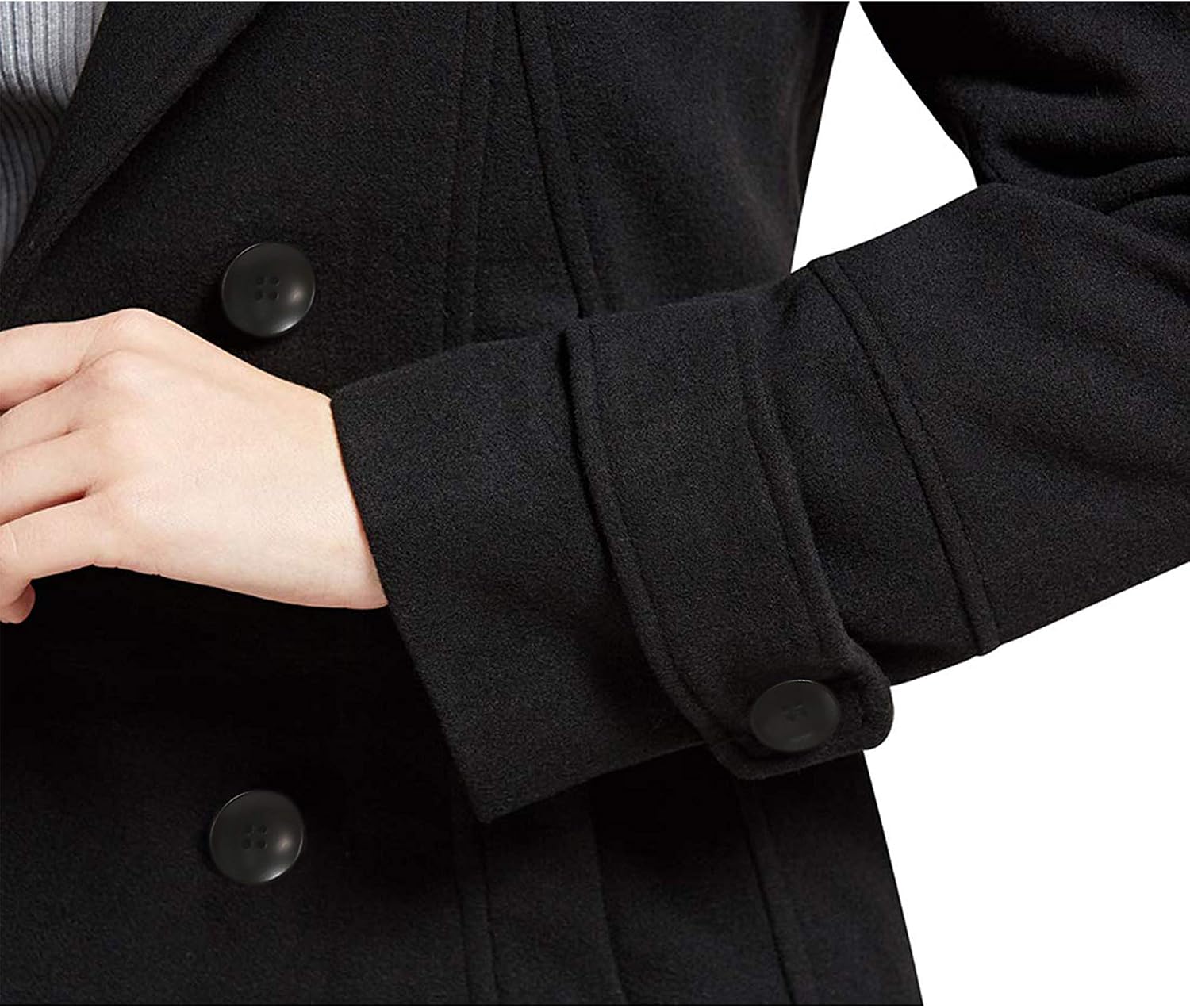 Thumbnail 5 de Tanming Wool Pea Coat Hooded, Double Breasted