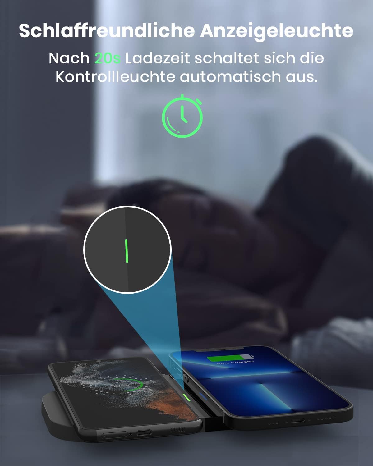 Thumbnail 4 de JoyGeek 2 IN 1 Wireless Charger 15W