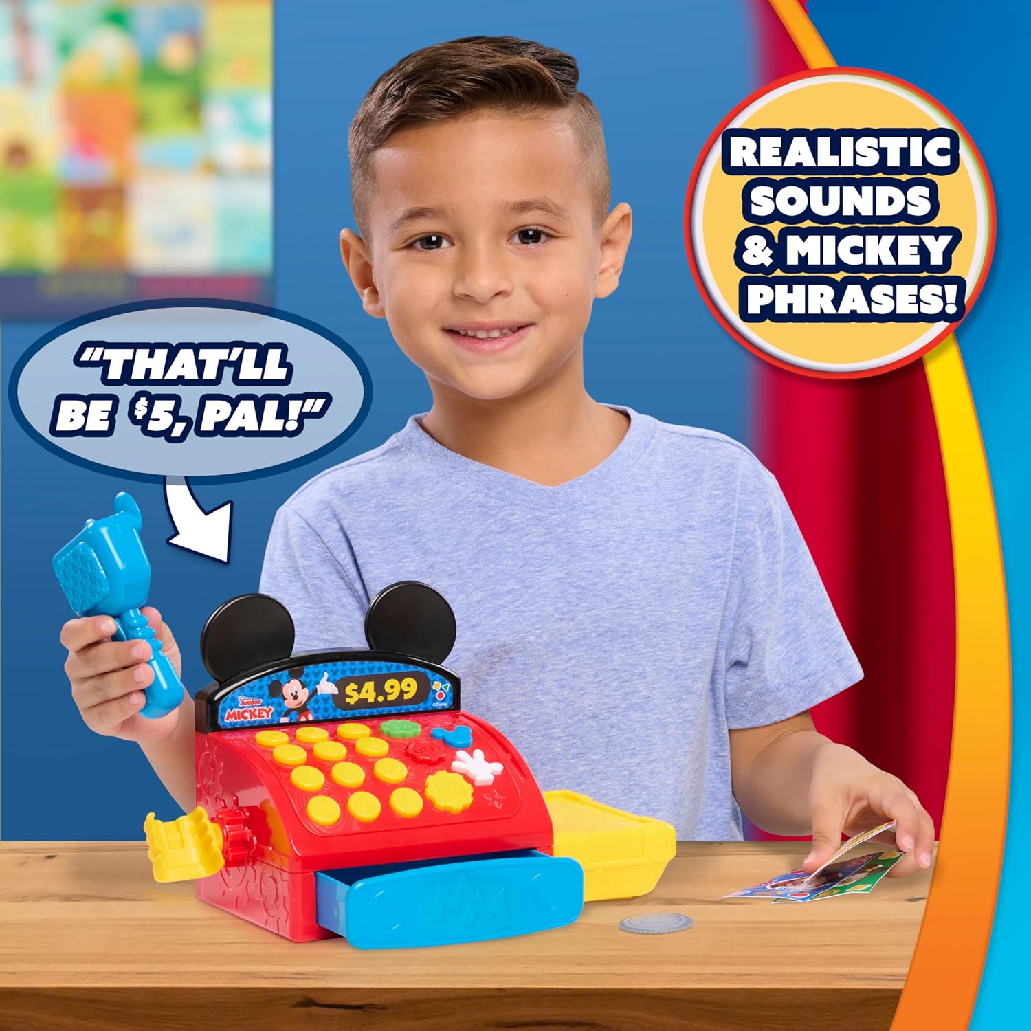 Detalle de Just Play Mickey Mouse Clubhouse Cash Register Toy with Scanner and Sounds