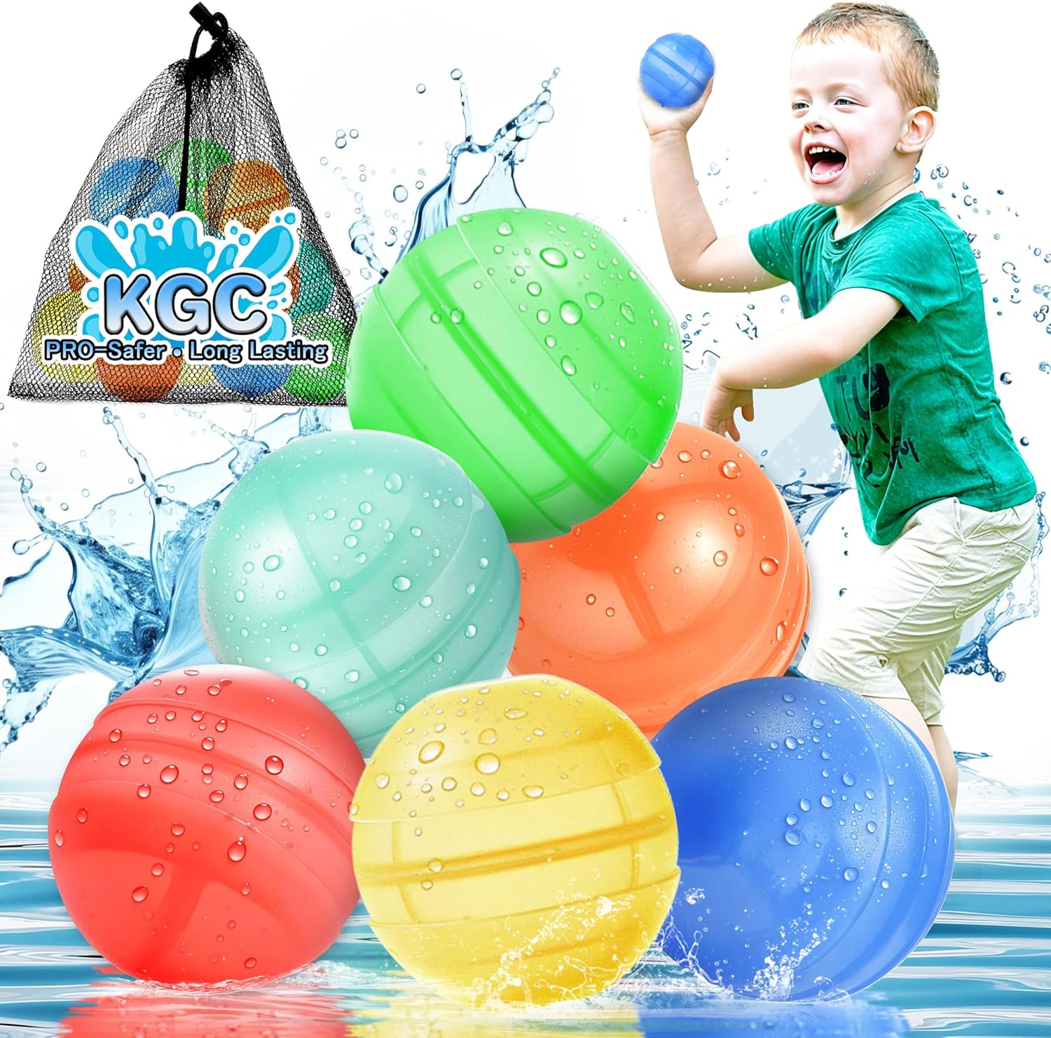 Thumbnail 6 de 12 Palloni Palloncini Acqua Riutilizzabili in Silicone – Autosigillanti, Riempimento Veloce e Doppia Apertura