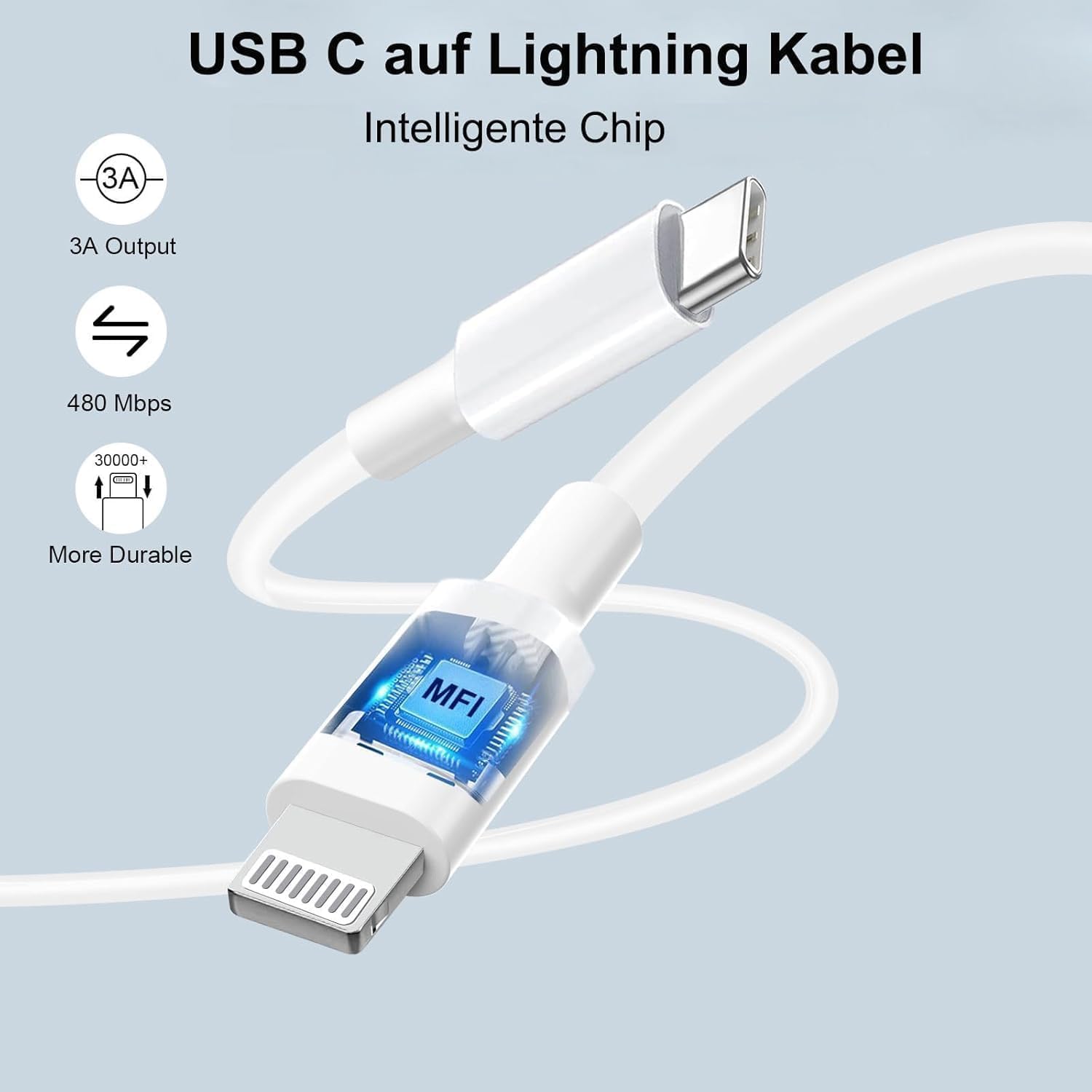 Thumbnail 3 de iPhone Schnellladegerät 25W USB-C Ladegerät mit 2M Kabel