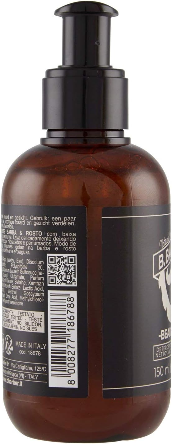 Thumbnail 2 de B.Barber Beard Wash - 150 ml: detergente per barba senza solfati né parabeni, rinfrescante con mentolo