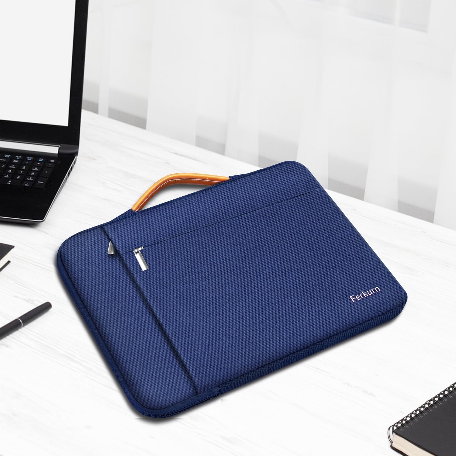 Thumbnail 1 de Ferkurn 14-inch Laptop Sleeve Case – Waterproof Slim Cover (Blue) for MacBook Air/Pro, iPad, Surface Pro and More