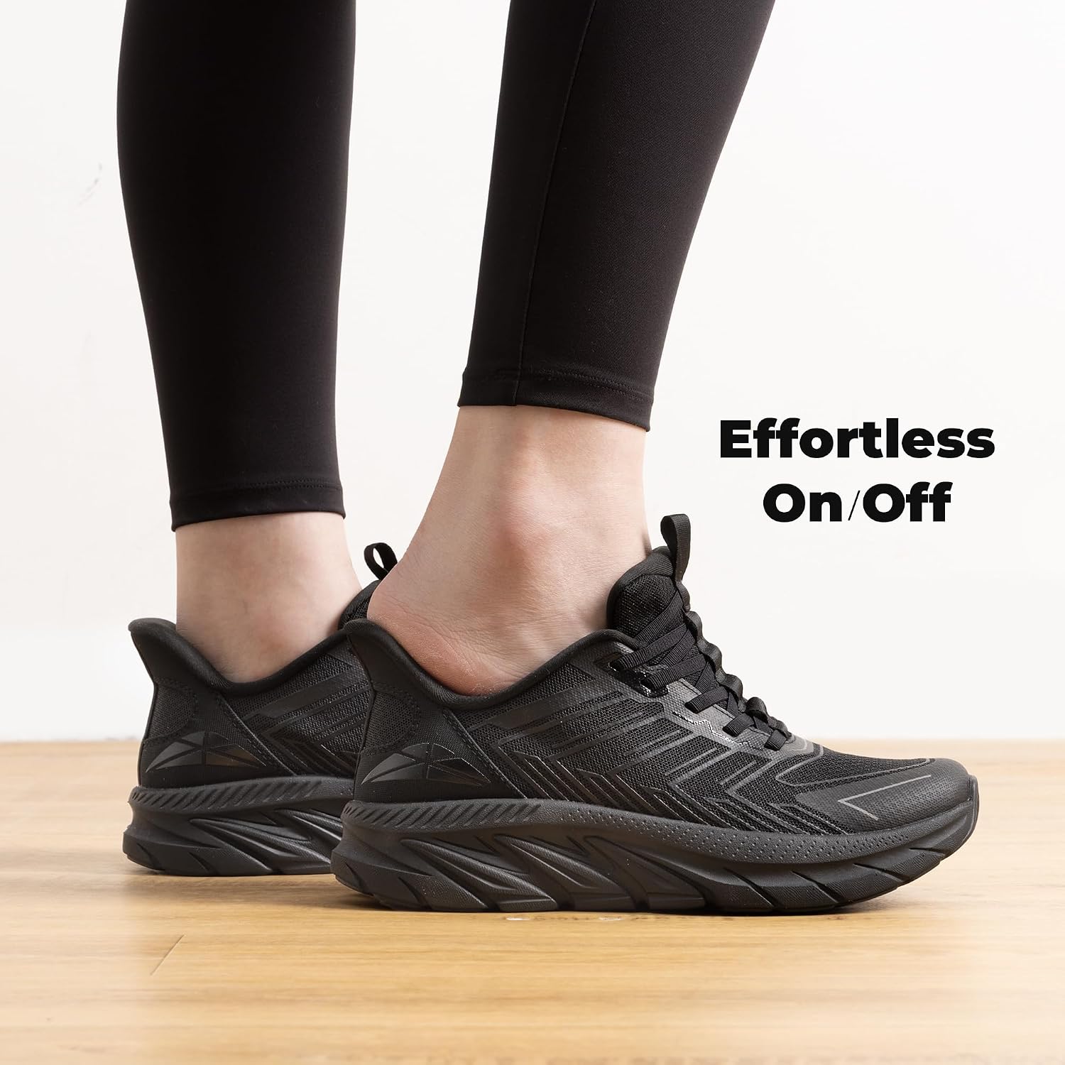 Detalle 2 de ALLSWIFIT Women's Slip-On Walking Sneakers with Cushioned EVA Midsole