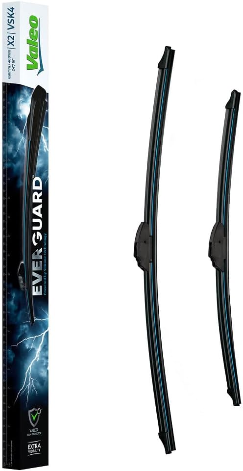 VALEO EVERGUARD VSK4 – Kit de 2 balais d’essuie-glace Premium Silicium 650 mm / 400 mm