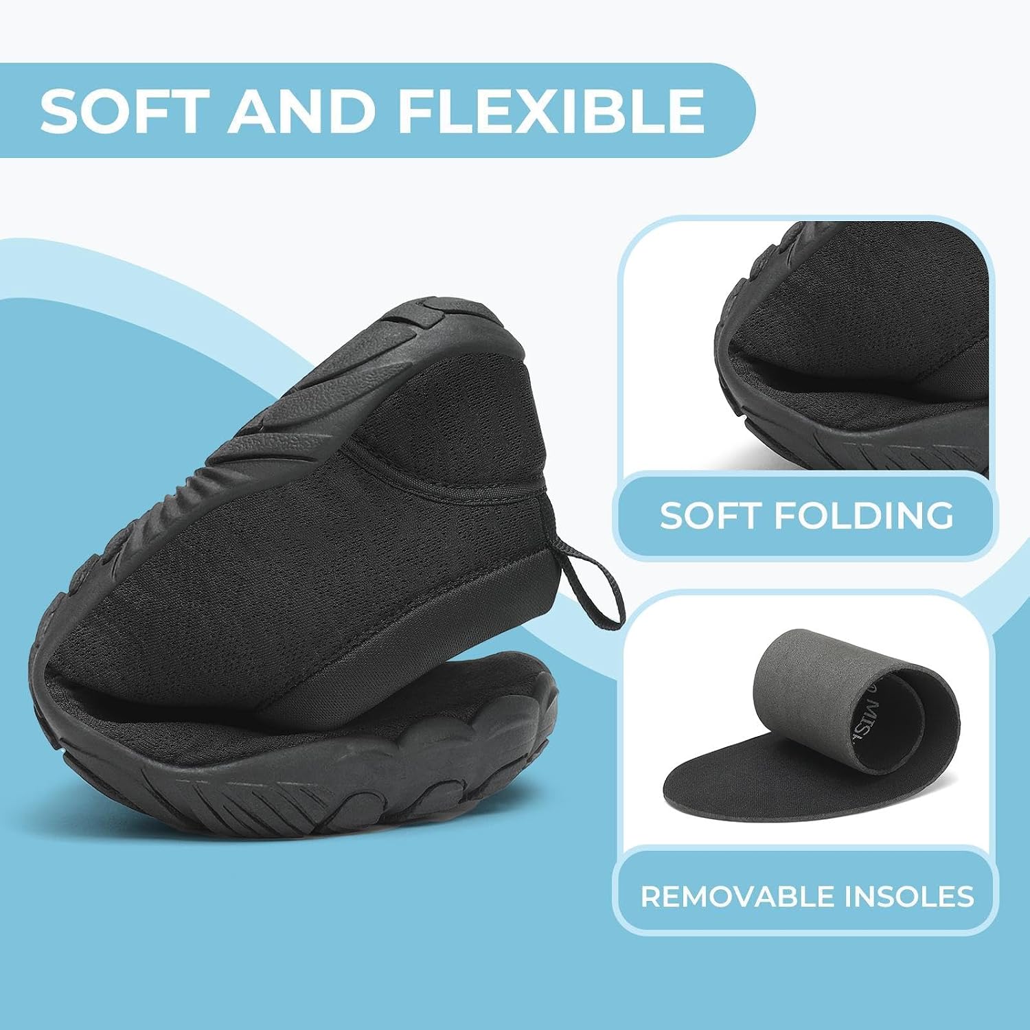 Detalle de Mishansha Scarpe Acquatici Unisex – Leggere, Antiscivolo e Drenanti per Surf, Spiaggia e Immersioni
