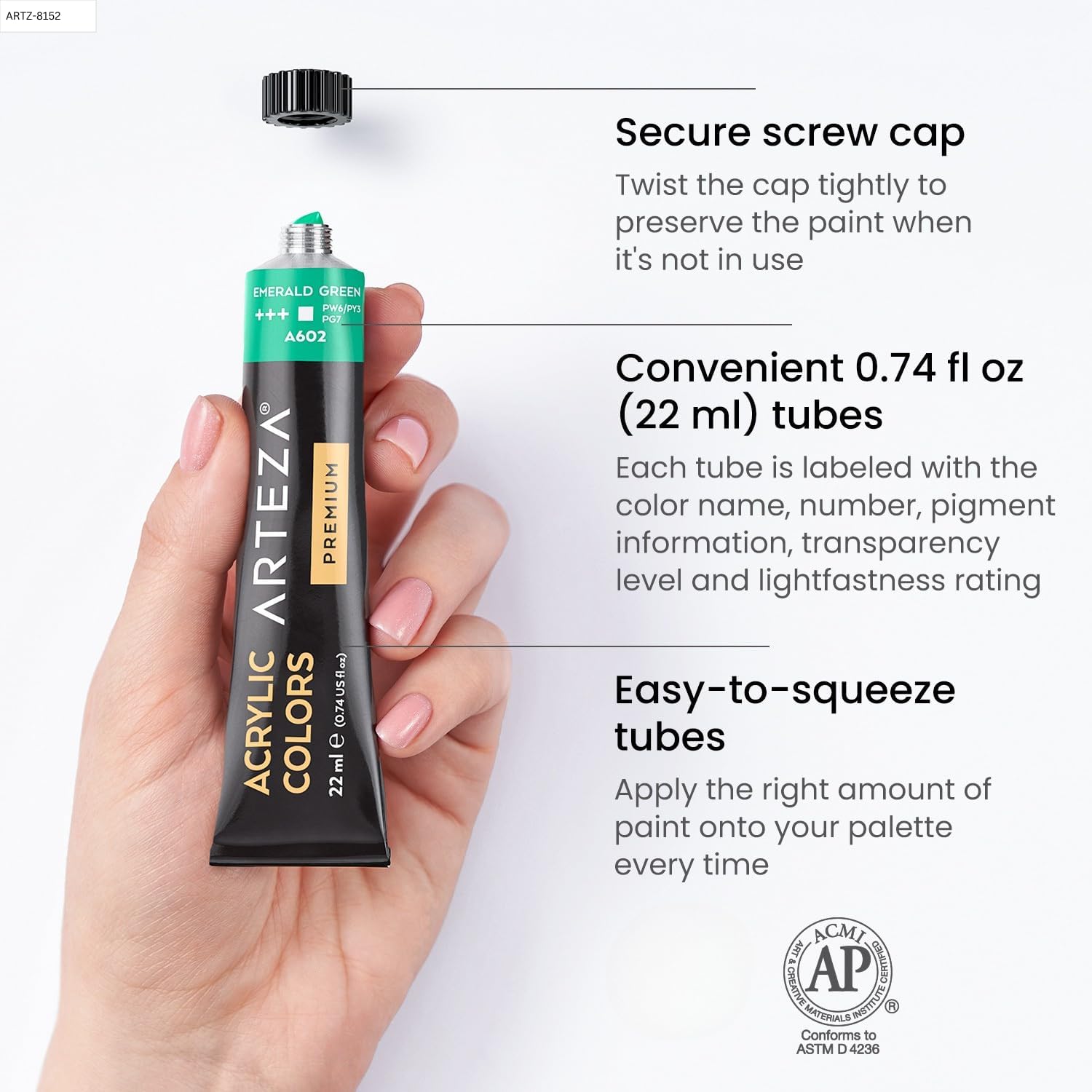 Thumbnail 2 de ARTEZA Acrylic Paint Set 24 Tubes of 0.74 oz 🎨