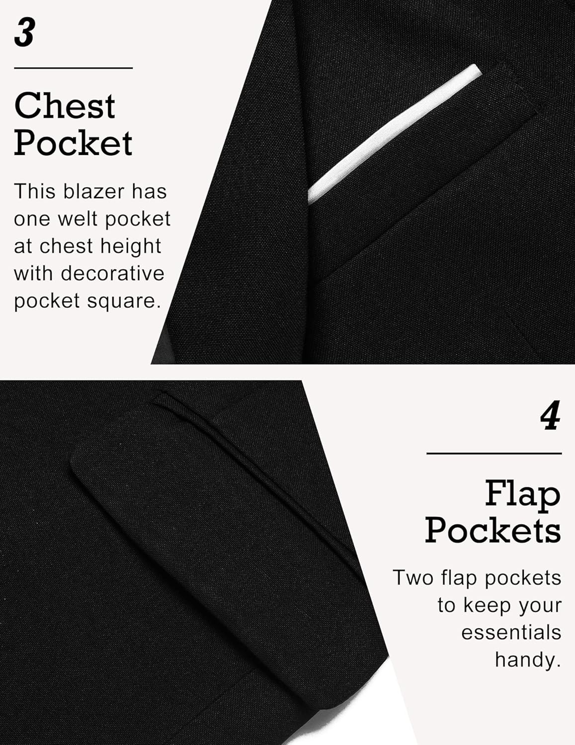Thumbnail 3 de COOFANDY Men's Slim Fit One Button Blazer – Lightweight Casual Sport Coat