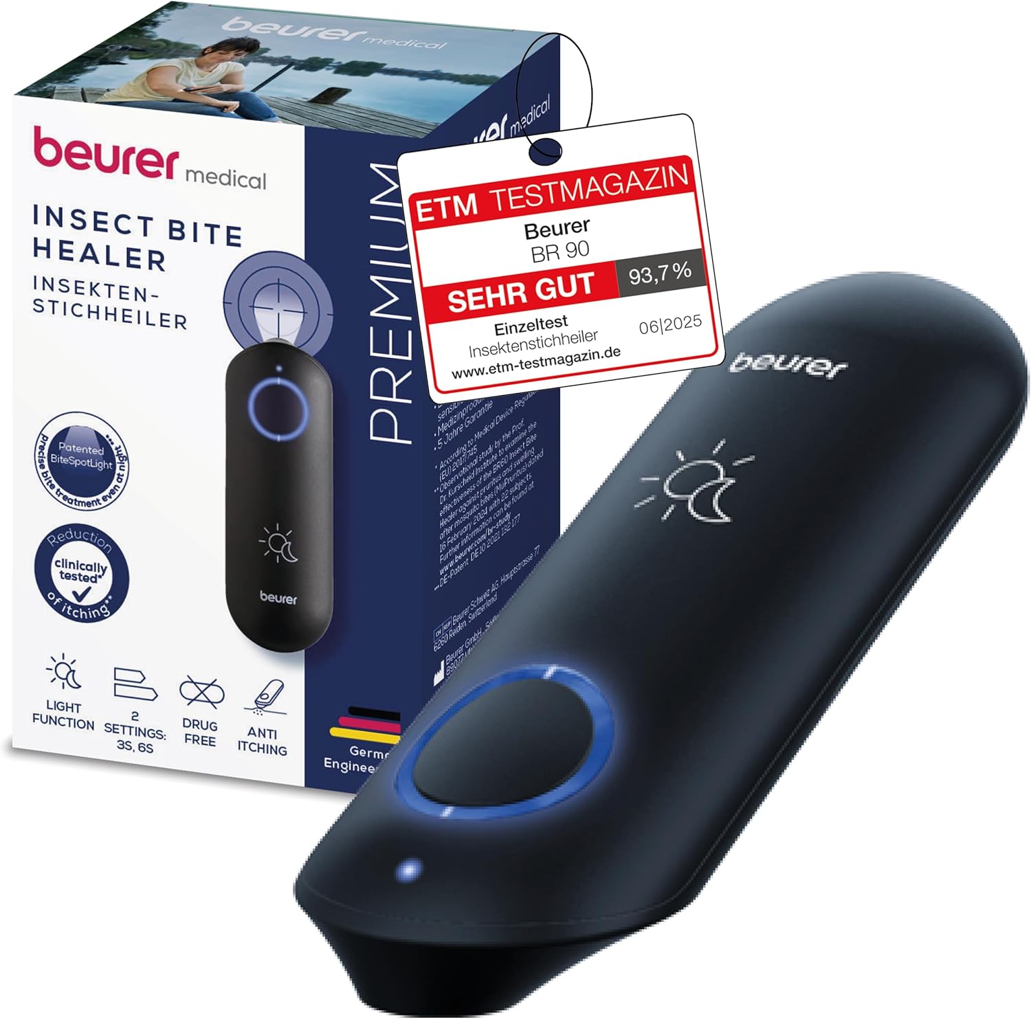 Detalle de Beurer BiteX Day&Night BR90 — Dispositif chauffant sans produit pour picures et démangeaisons