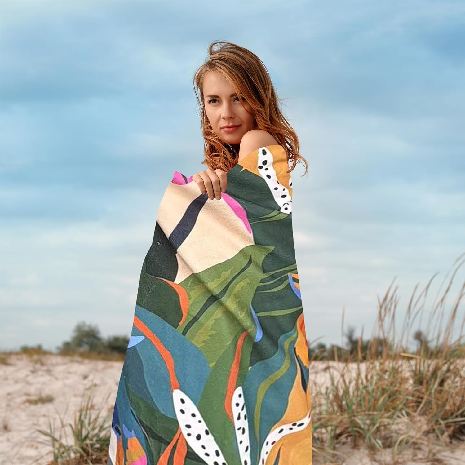 Thumbnail 2 de DJDEA Serviette de Plage Adulte 90x180 cm en Microfibre – Imprimé Fruits