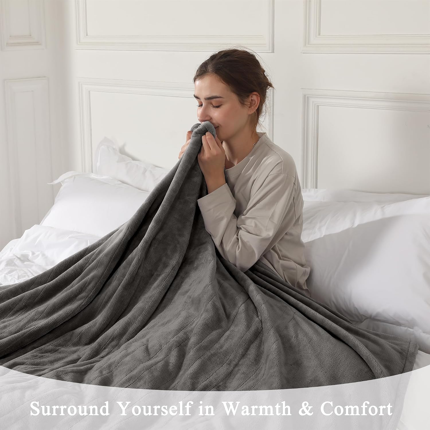 Thumbnail 6 de COZYTY NHB-7284 Electric Blanket, Full Size Flannel, 6 Heat Levels