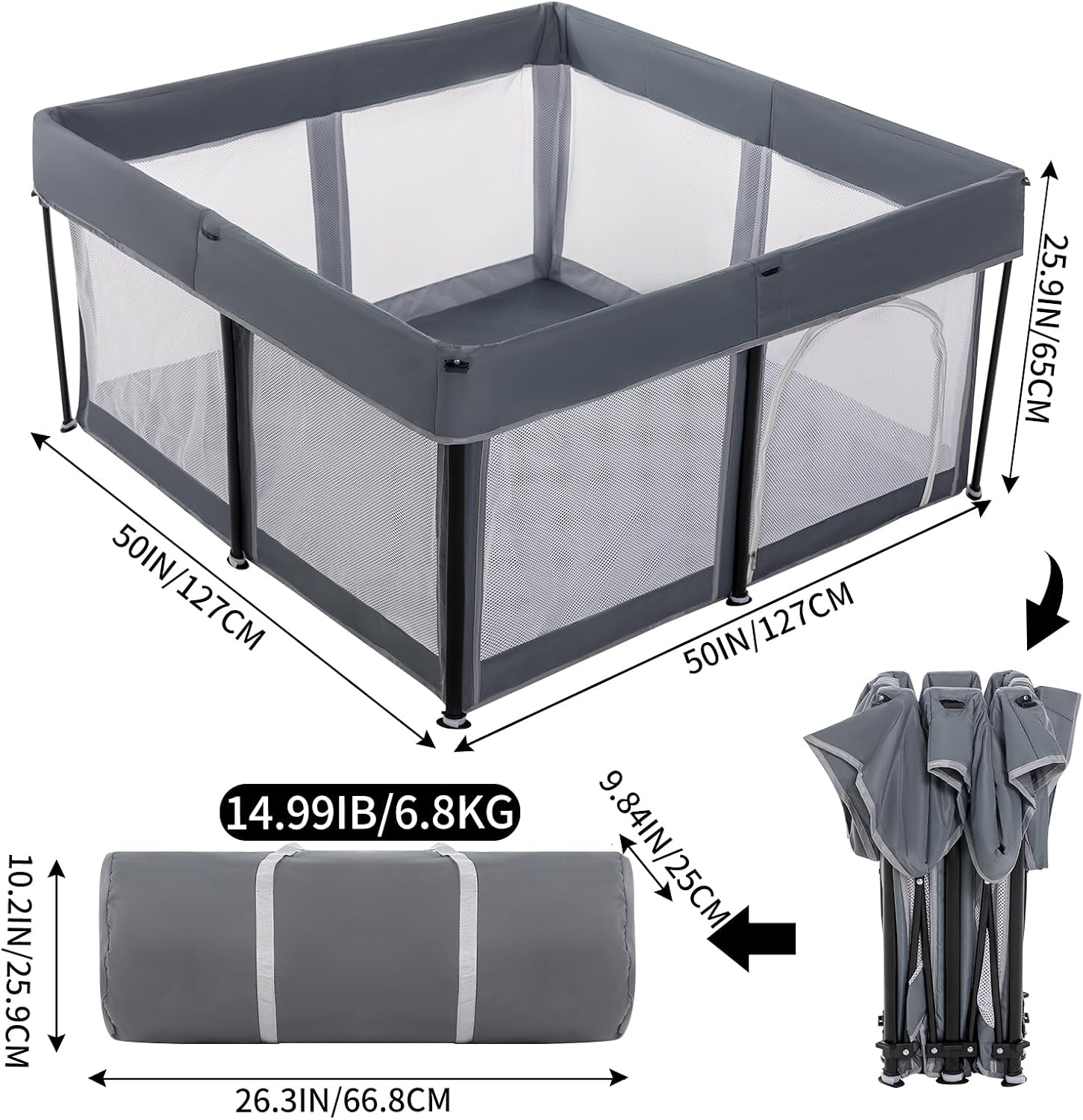 Thumbnail 1 de Lexixi Ibao Foldable Baby Playpen 50