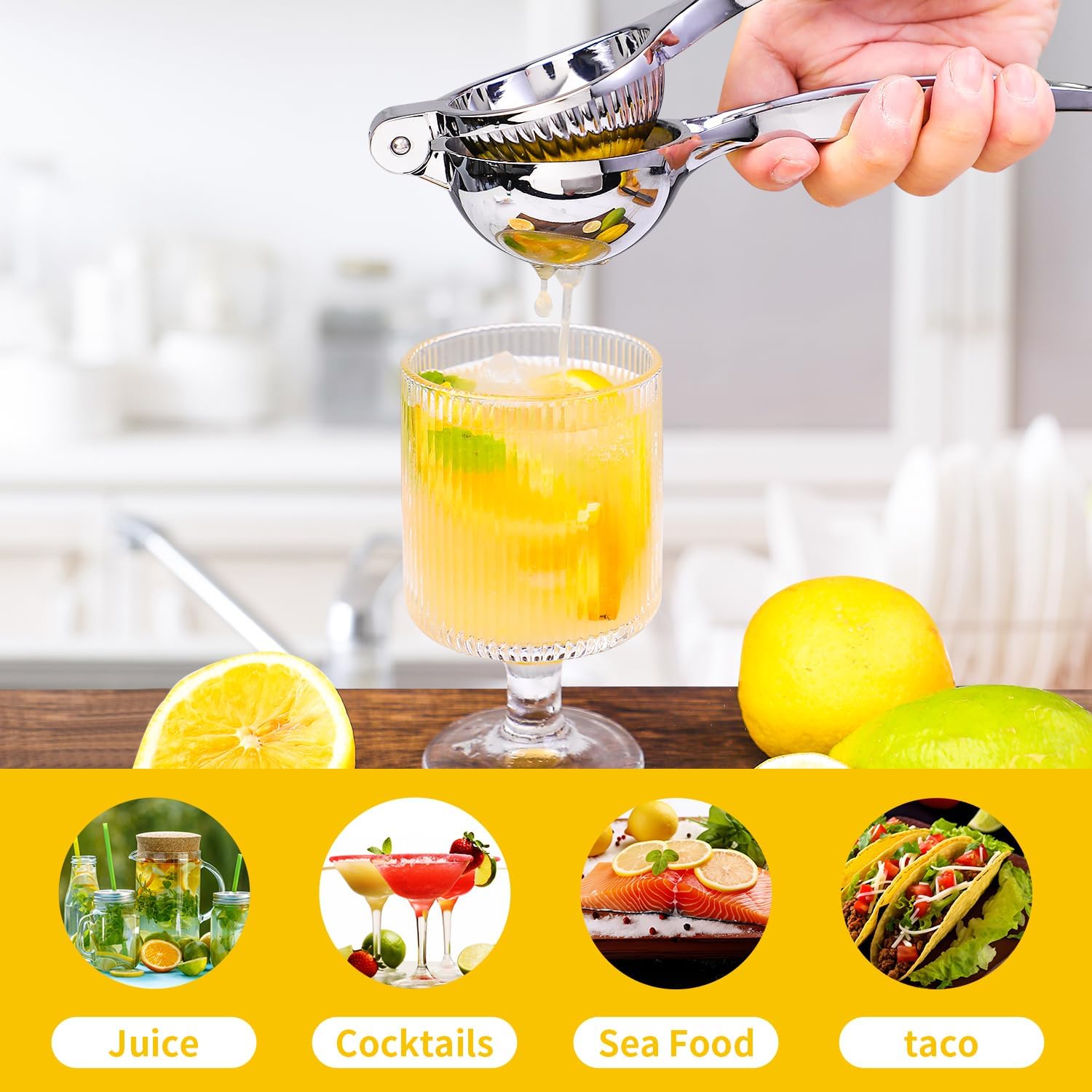 Thumbnail 5 de Rekix Lemon Squeezer – heavy-duty manual citrus press for lemons, limes and small oranges