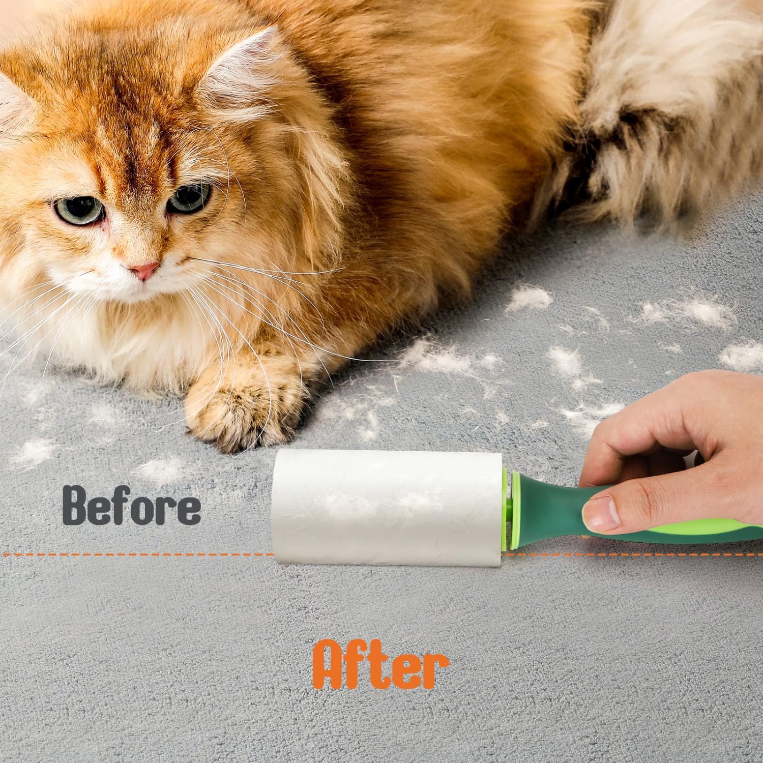 Thumbnail 5 de Nobleza Rullo leva peli Animali Extra appiccicosi con 330 fogli (110 fogli per ricarica)