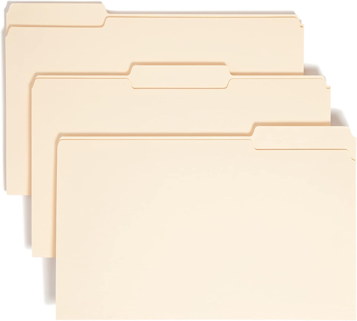 Detalle de SMEAD 15330 Legal-Size Manila File Folders, 1/3-Cut Tabs, 100-Count