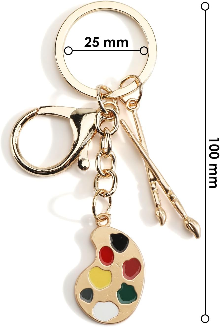 Detalle 2 de Porte-clés Design Créatif avec Palette de Peinture – Cadeau Élégant pour Femme
