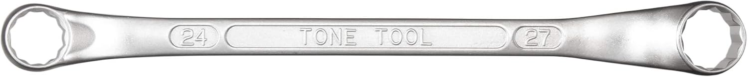 Detalle 1 de トネ(TONE) M44-2427 ロングメカニックめがねレンチ 24×27mm・全長350mm・45°×10°