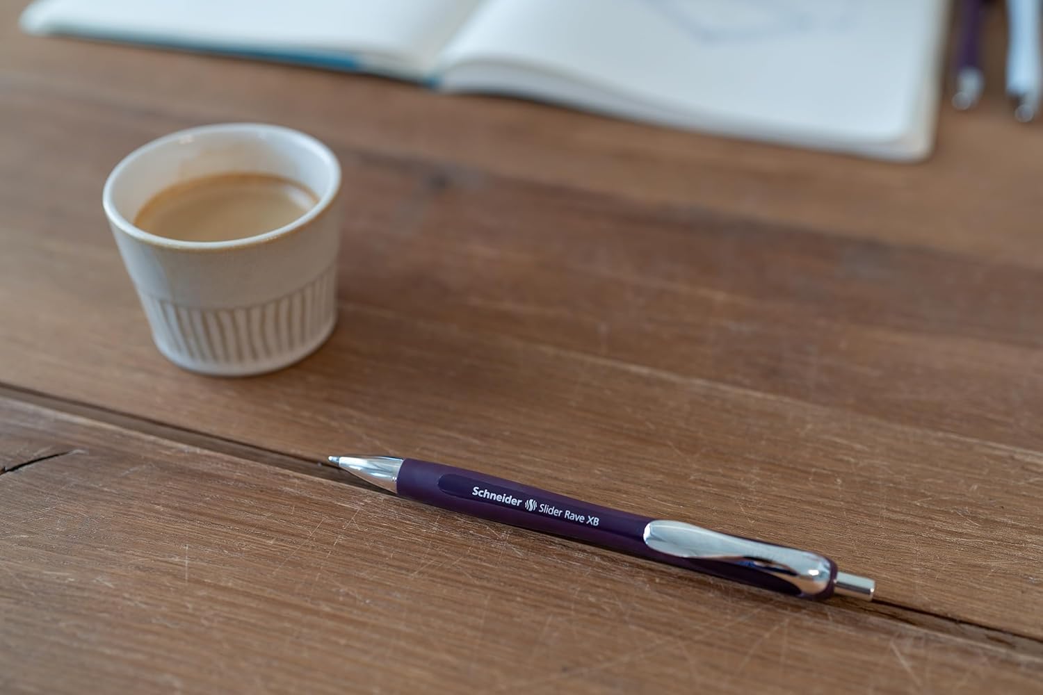 Detalle de Schneider Slider Rave XB Kugelschreiber – 5er-Set in Plum, Blau-Tinte
