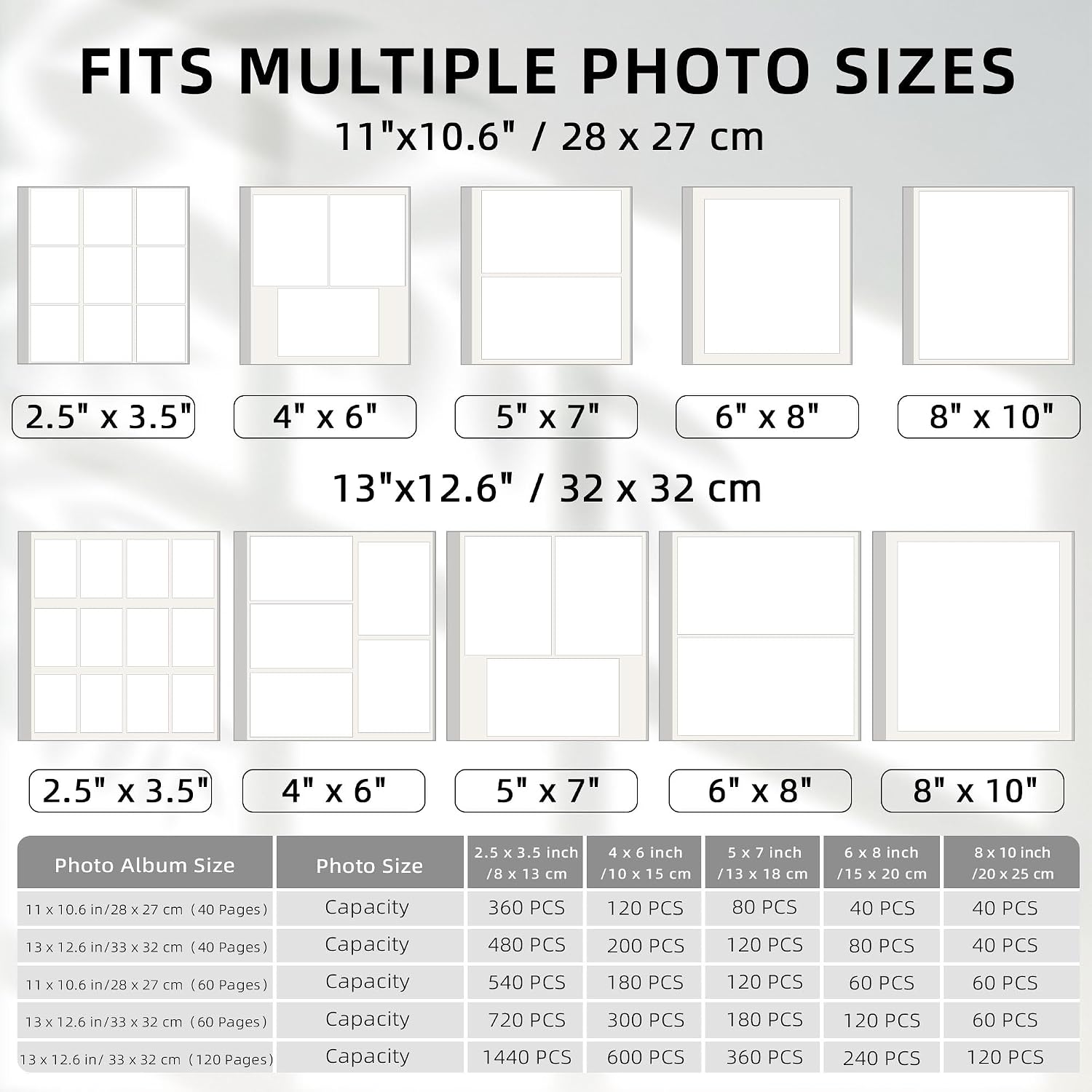 Thumbnail 5 de Vienrose Large Self-Adhesive Photo Album for 4x6 and 8x10 Photos (28x27cm) with Linen Hardcover