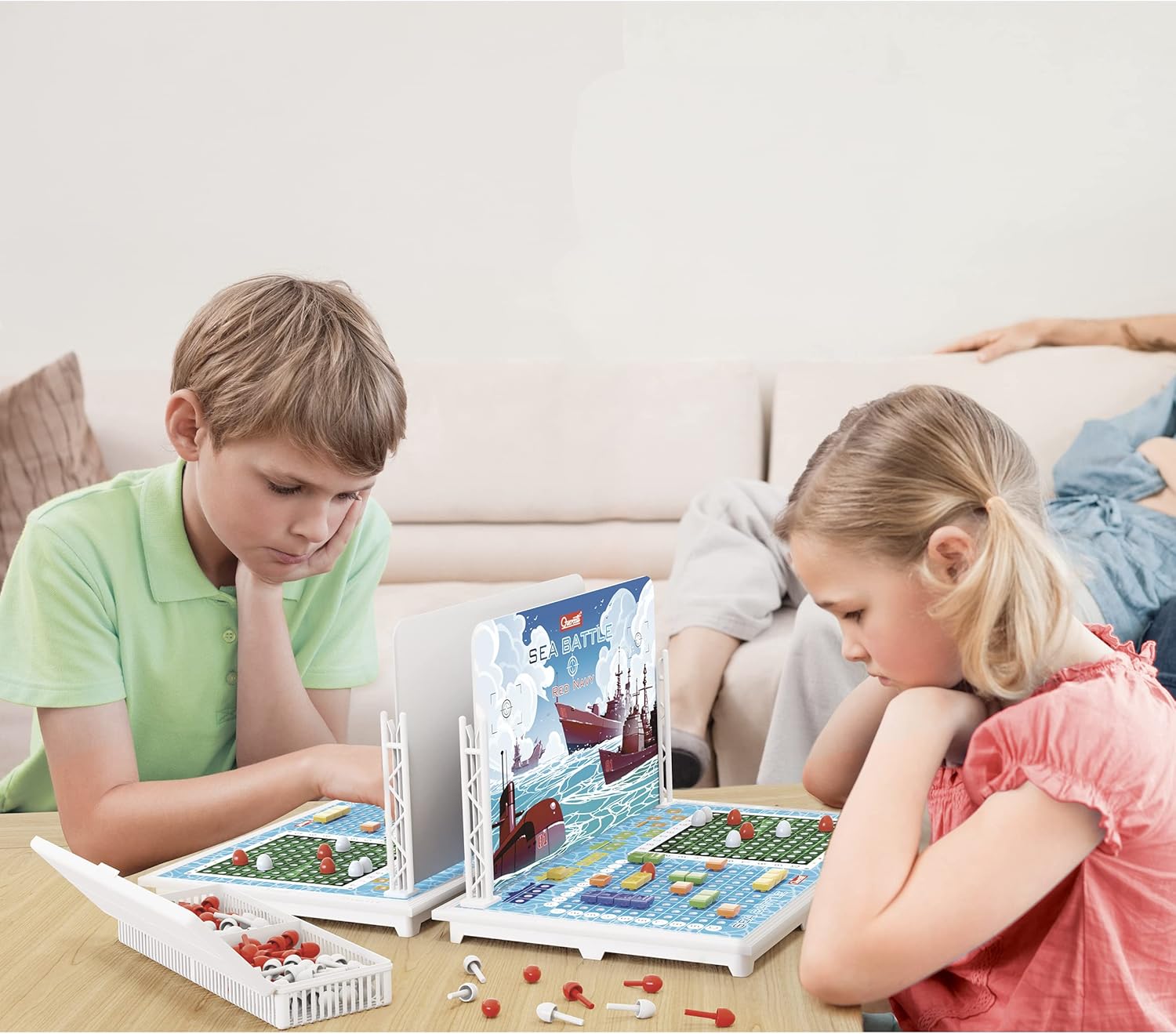 Thumbnail 2 de Sea Battle Quercetti Battaglia Navale: gioco da tavolo educativo con coordinate cartesiane per bambini 7+