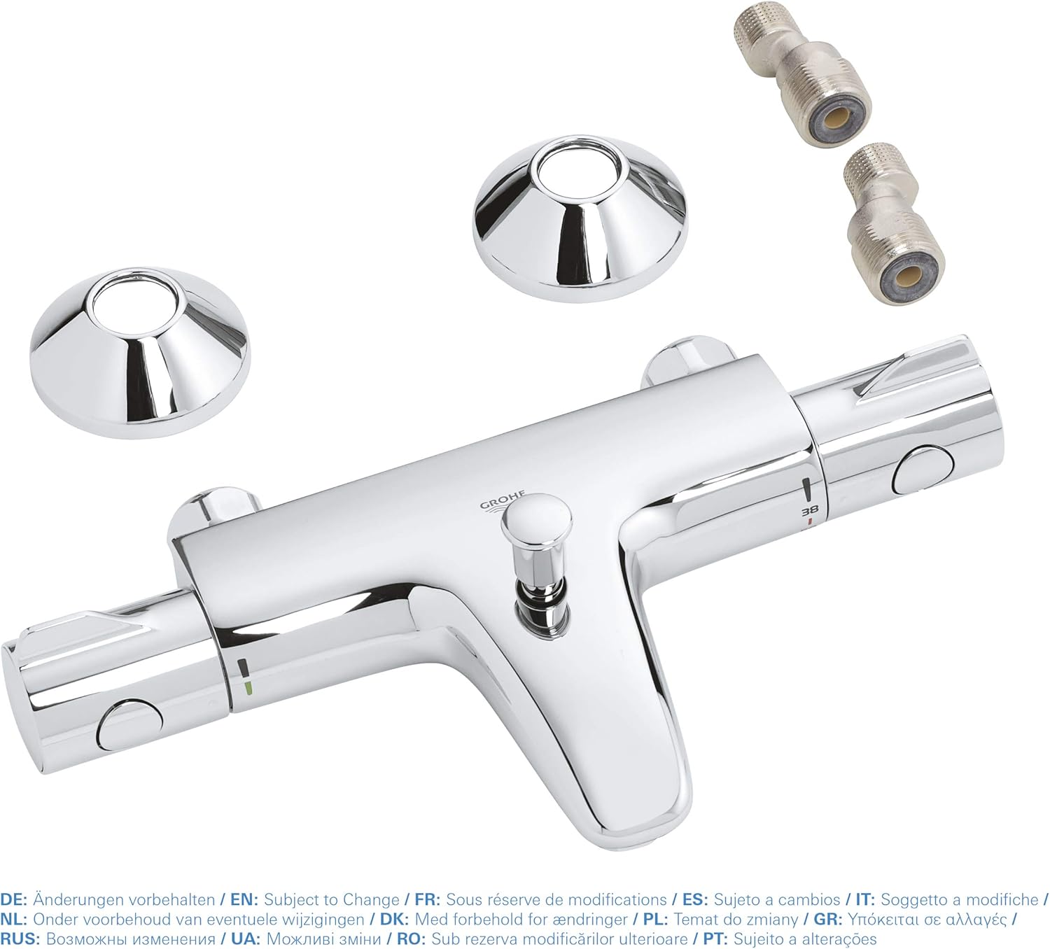 Thumbnail 6 de Grohe 800 THM Wanne AP 1/2" F 34569000 in Silber – TurboStat mit Sparfunktionen