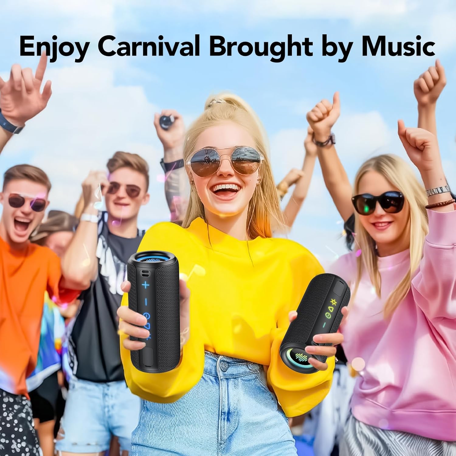 Thumbnail 6 de TIMU Bluetooth Speaker Portable Wireless with 360° Stereo, 30W, 30H Battery and IPX7 for Outdoors