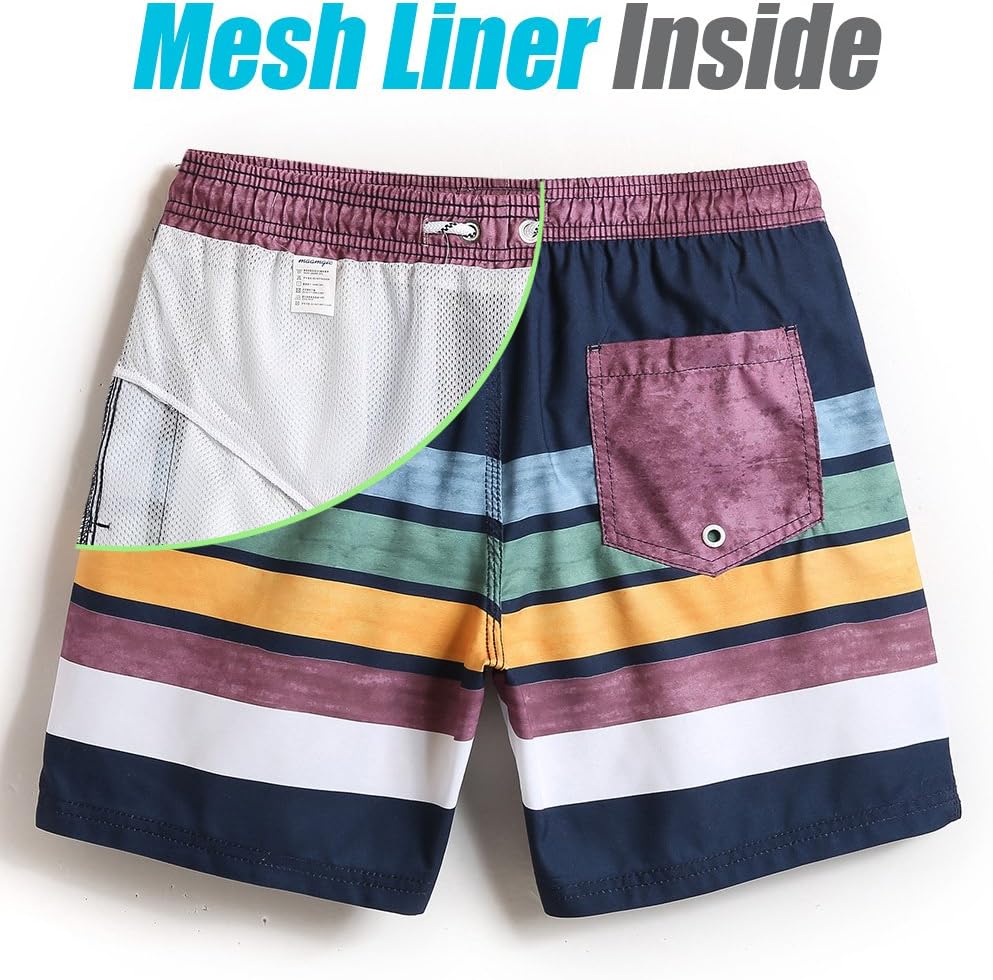 Thumbnail 3 de MaaMgic Men’s Quick-Dry Swimming Shorts with Mesh Lining (Trunks, Casual Lounge Style)