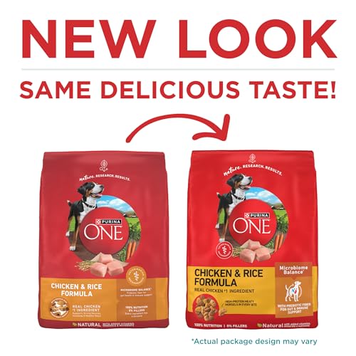 Detalle de Purina ONE Chicken & Rice Formula Dry Dog Food, 16.5 lb Bag