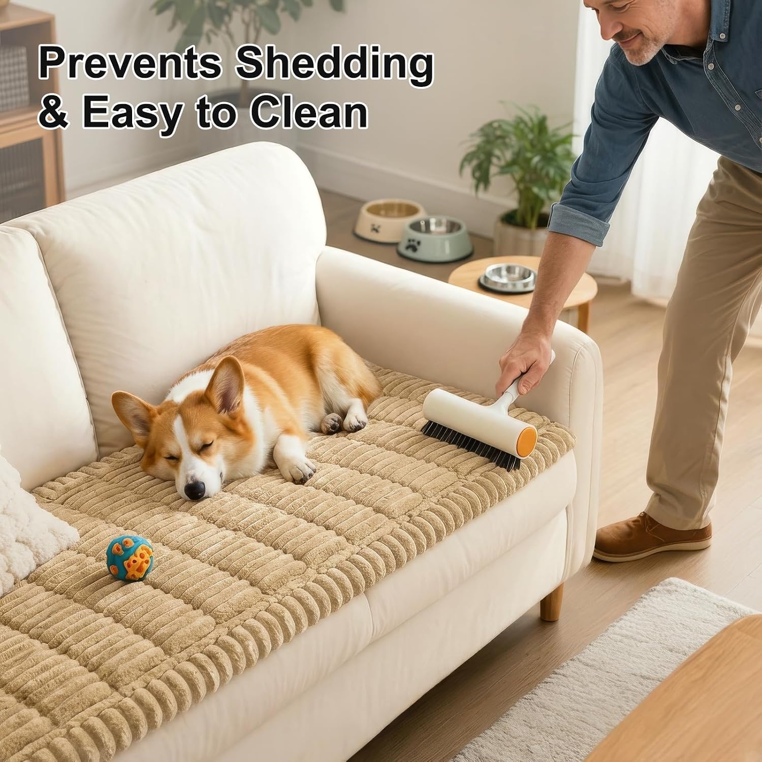 Thumbnail 6 de Smiry FLRCWDZ02 Couch Cover, 27.6" x 82.7" Washable Polyester Protector