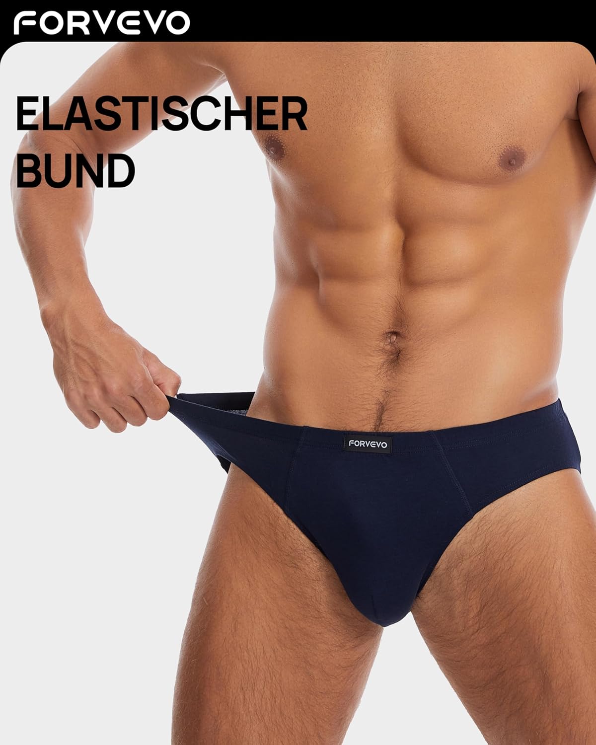 Thumbnail 3 de FORVEVO 7er Pack Herren-Slips aus Baumwolle (atmungsaktiv, 3D-Tasche, M–3XL)