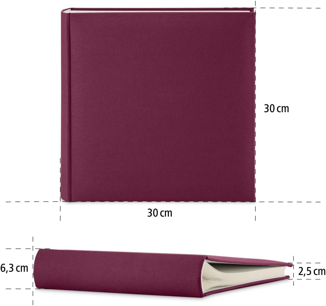 Detalle 2 de Hama Jumbo Album (Linen Look) – Wine red, Universal photo album