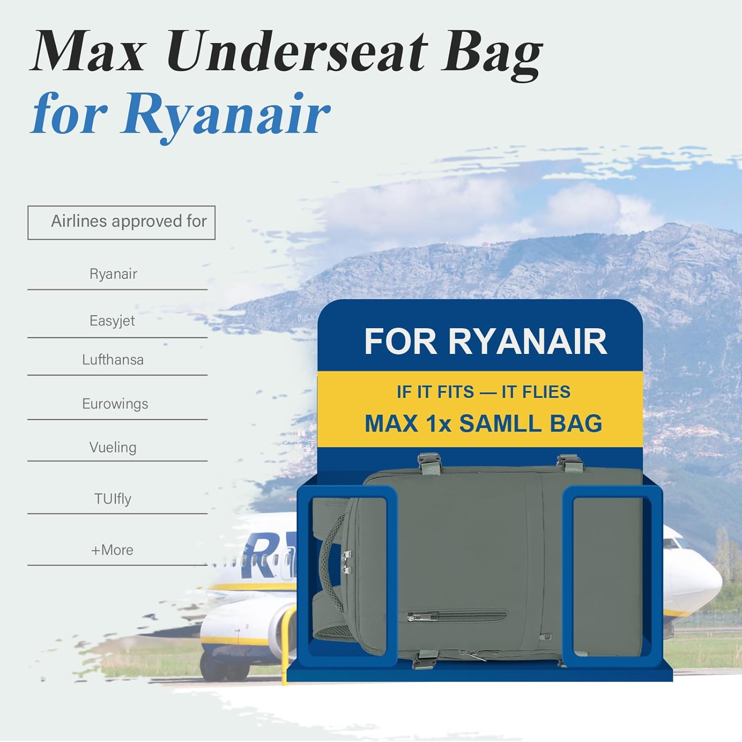 Thumbnail 1 de VMIKIV Zaino da Viaggio Antifurto per Ryanair 40x30x20 cm: Compatto, Confortevole e Pratico
