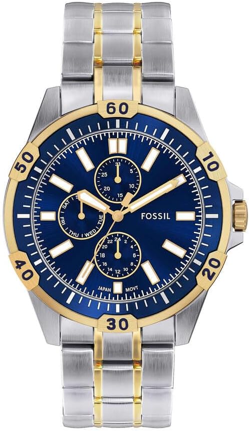 Detalle de FOSSIL Garrett Herrenuhr – Quarz Multifunktionswerk mit Edelstahlarmband