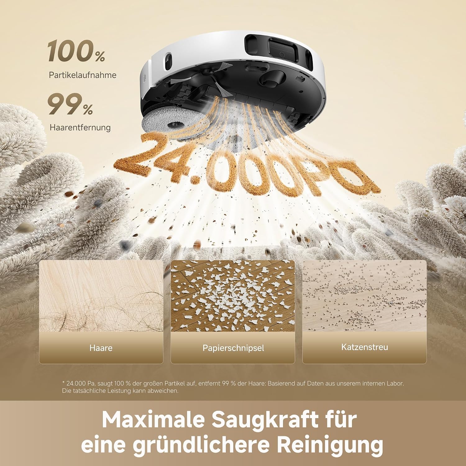 Thumbnail 4 de Dreame L40 Ultra A Saugroboter mit Wischfunktion – Doppeltes Anti-Verwicklungs-System, 24.000 Pa