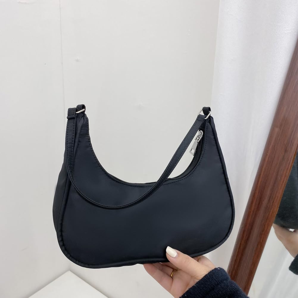 Thumbnail 3 de Aucuu Umhängetasche Damen – Nylon Retro Handtasche mit Pom-Pom Schlüsselanhänger