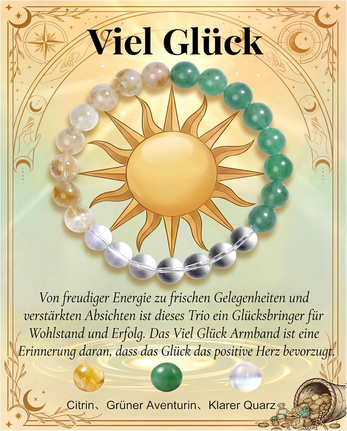 Thumbnail 6 de Bivei Armband Stärkendes Kristall Heilungsarmband 8 mm – dreifaches Schutz- und Heilstein-Armband im Stretch-Fit