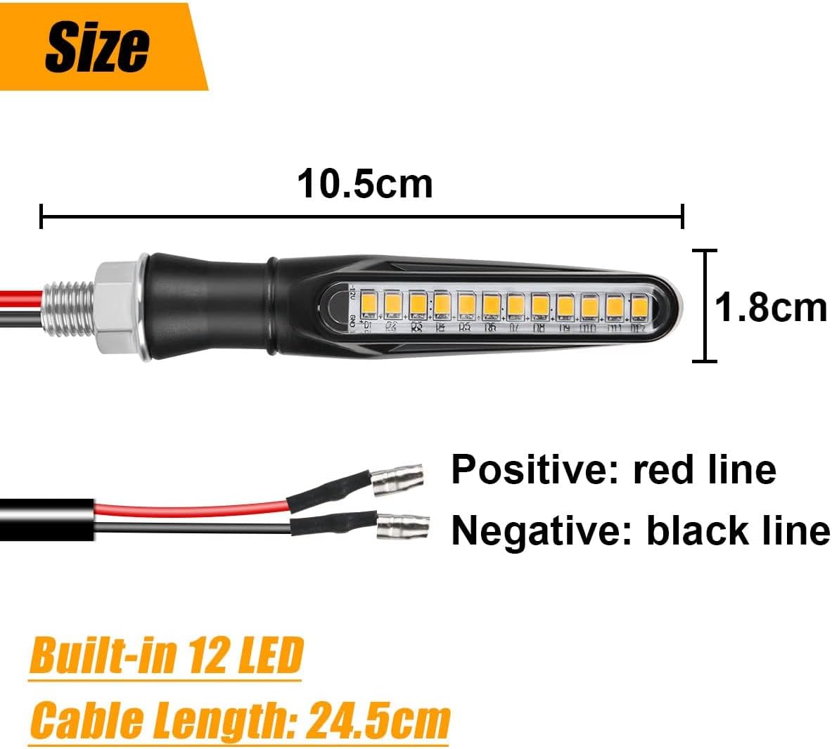 Detalle 2 de URAQT 4pcs Motorcycle Indicators