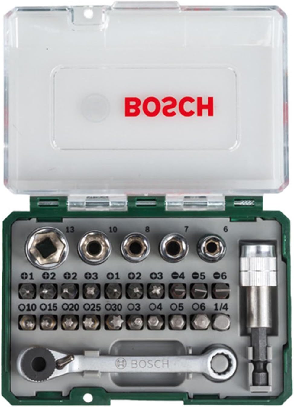 Detalle de BOSCH 2607017375 マルチドライバー&ソケットセット 6種類の先端形状と手締め・電動工具対応