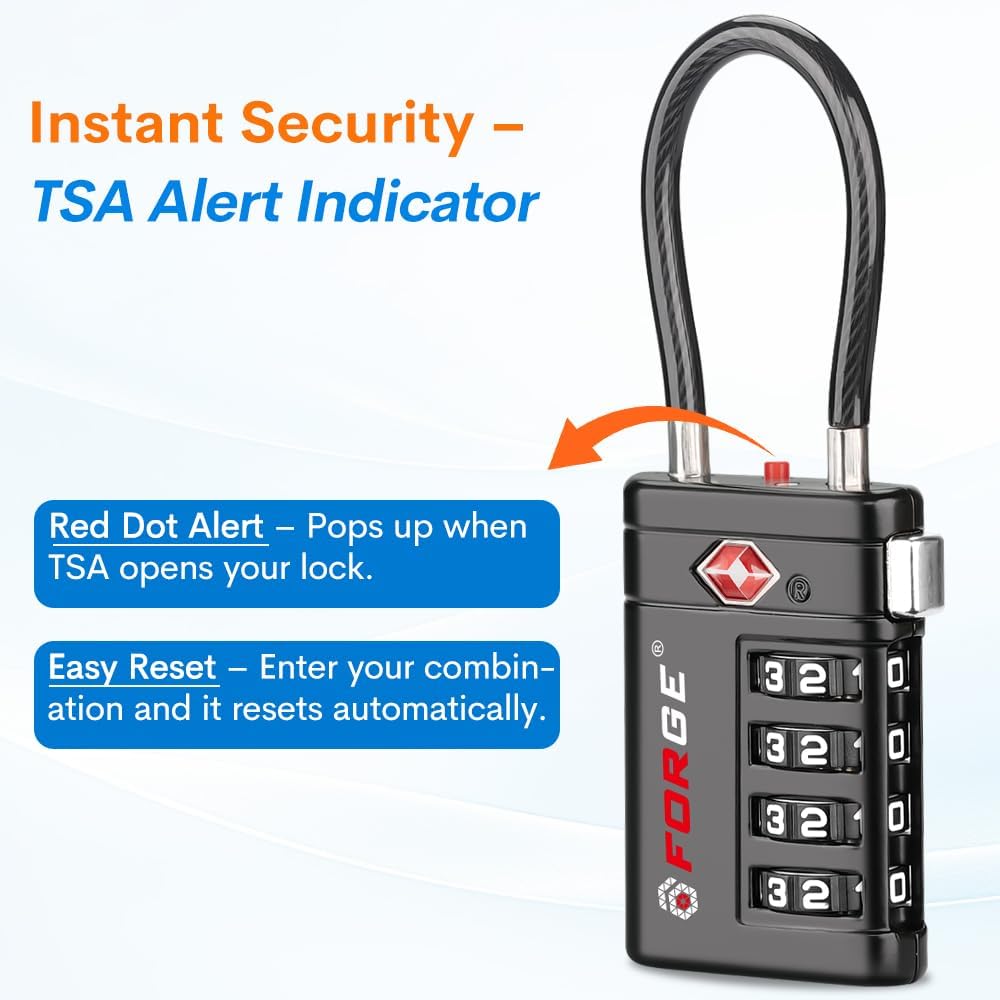 Detalle de Forge TSA locks 4-digit combination