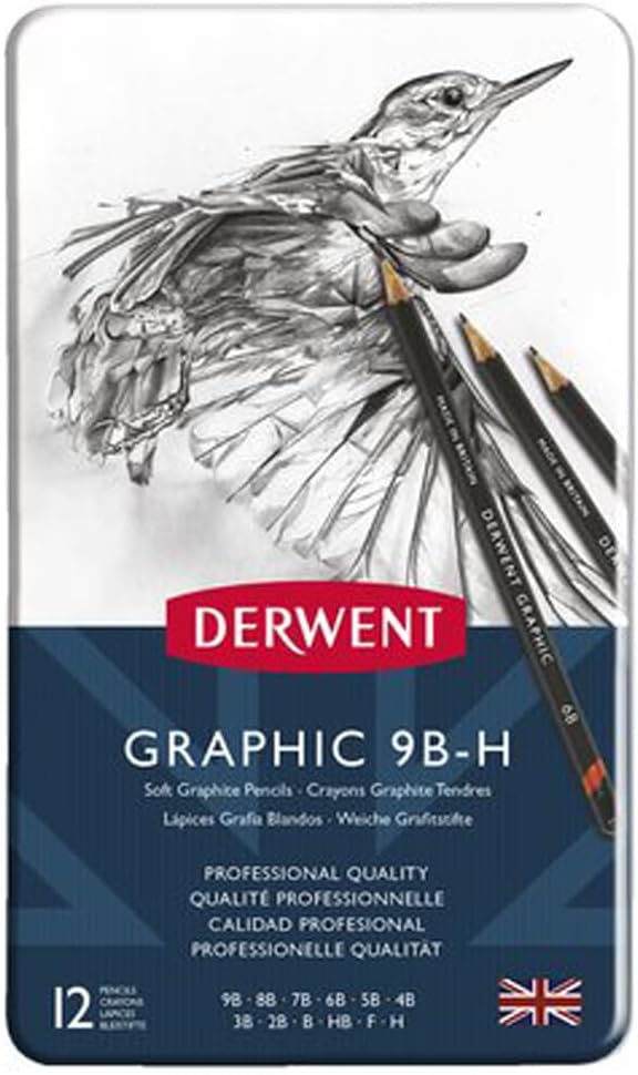 Detalle 2 de Derwent 34215 Lápices de Grafito Blando para Ilustración ✏
