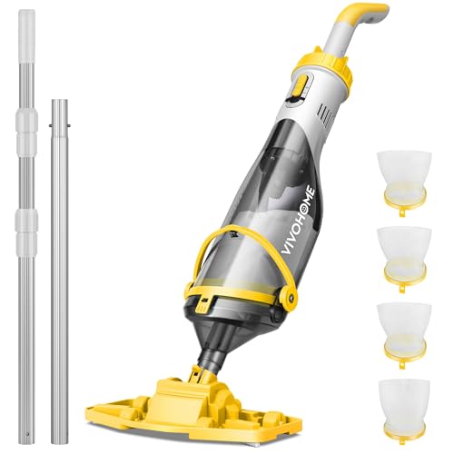 Detalle de VIVOHOME 278 cm: Aspirador de Piscina Inalámbrica con Succión Potente (4200 LPH) para Espacios Amplios