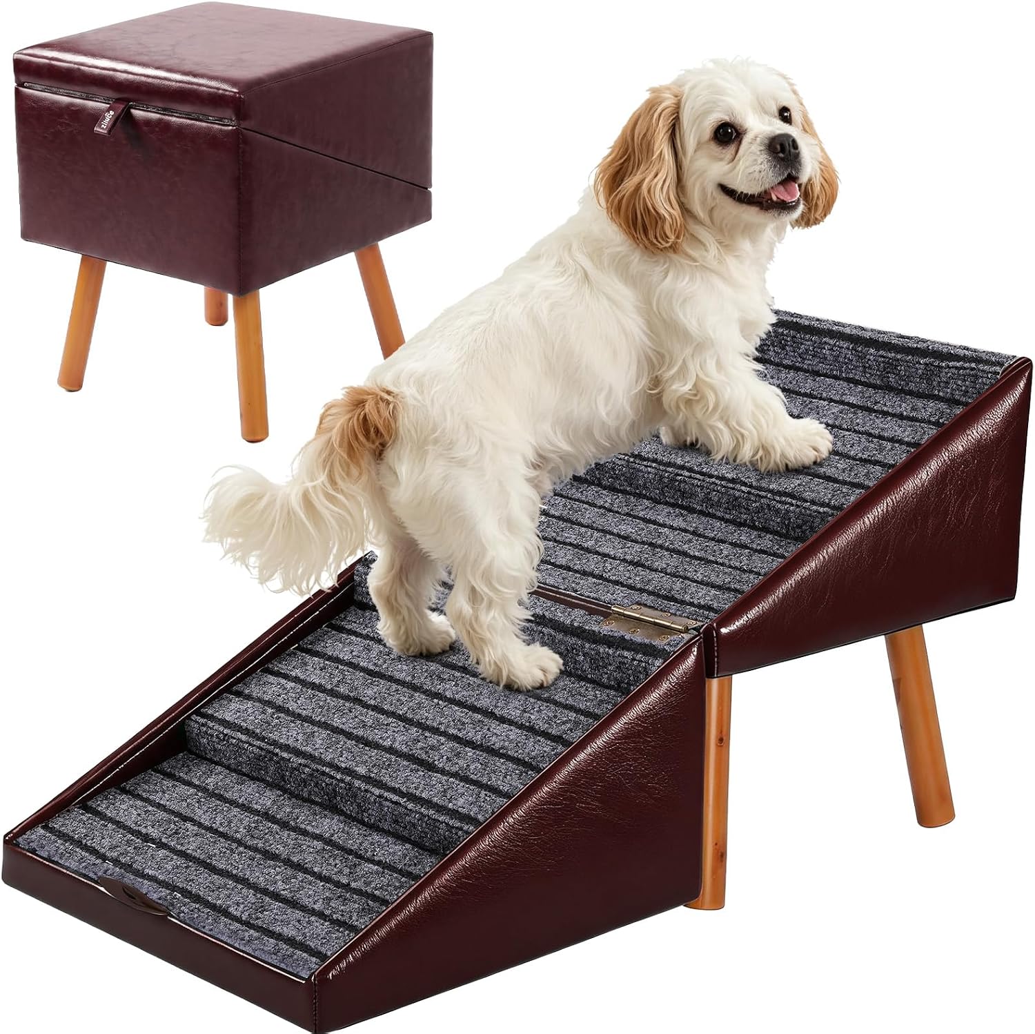 Detalle de Dog Stairs, 4-Step Wooden
