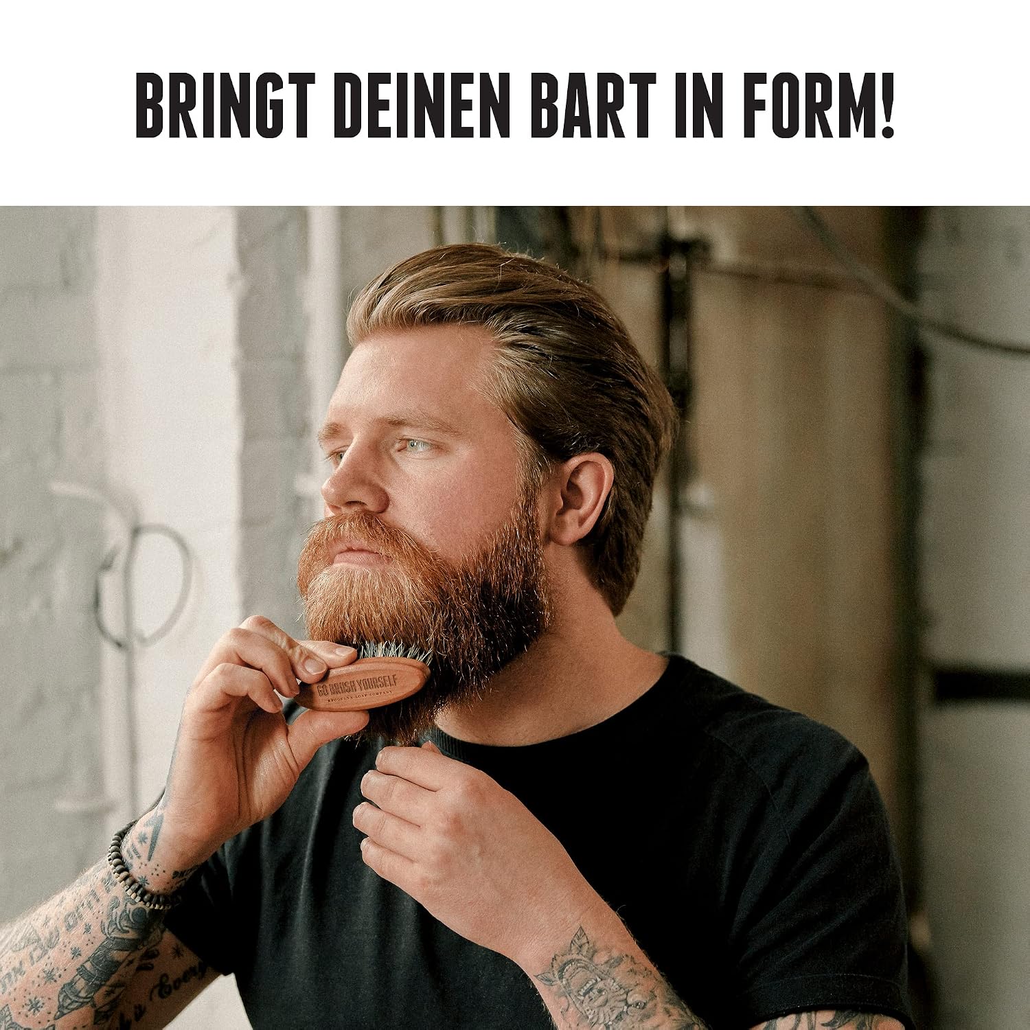 Detalle 2 de Brooklyn Soap Company Bartbürste mit 3 Tage Bart