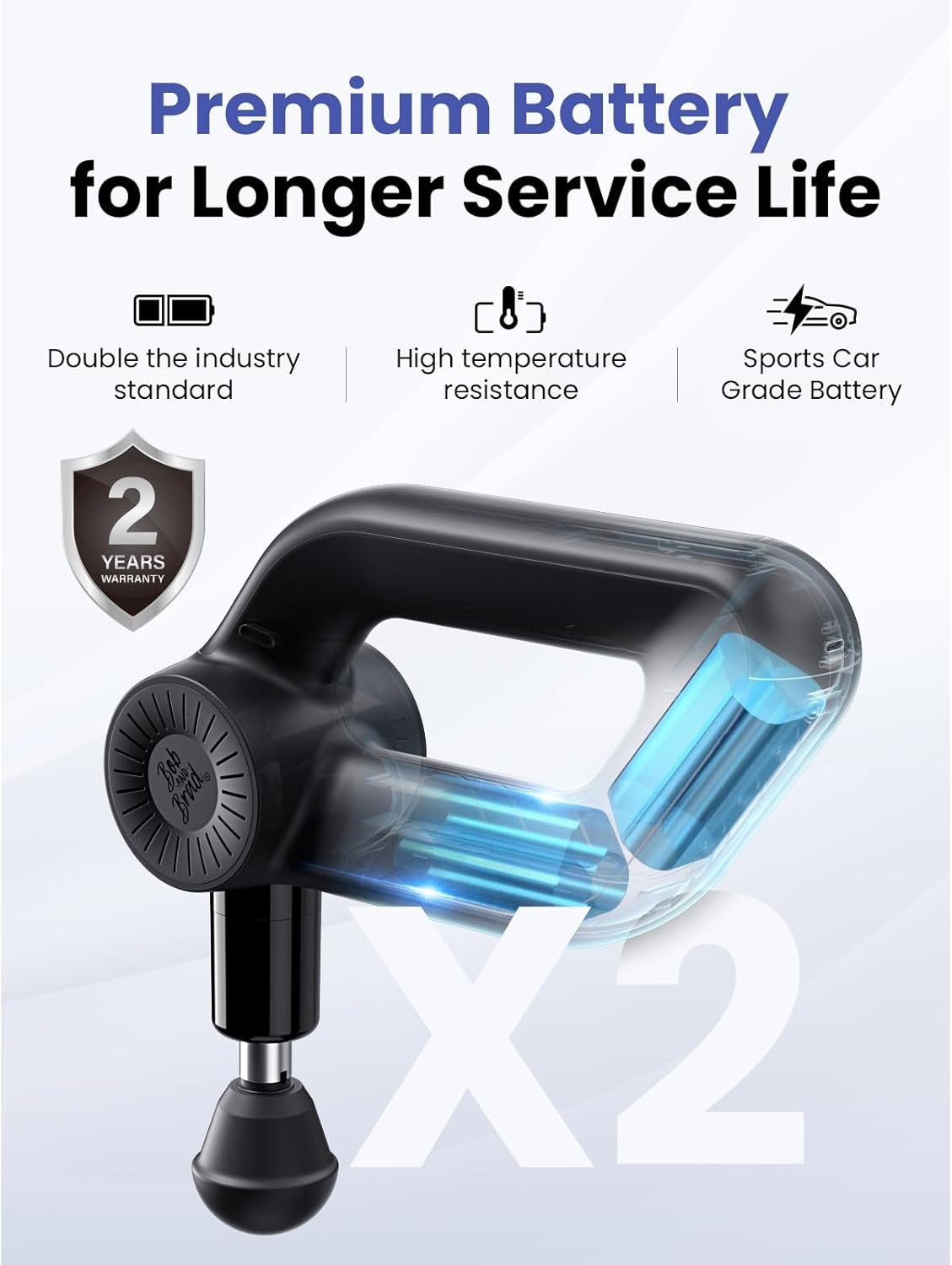 Thumbnail 5 de BOB AND BRAD D6 Pro Plus Massage Gun with Heat for Deep Tissue Recovery
