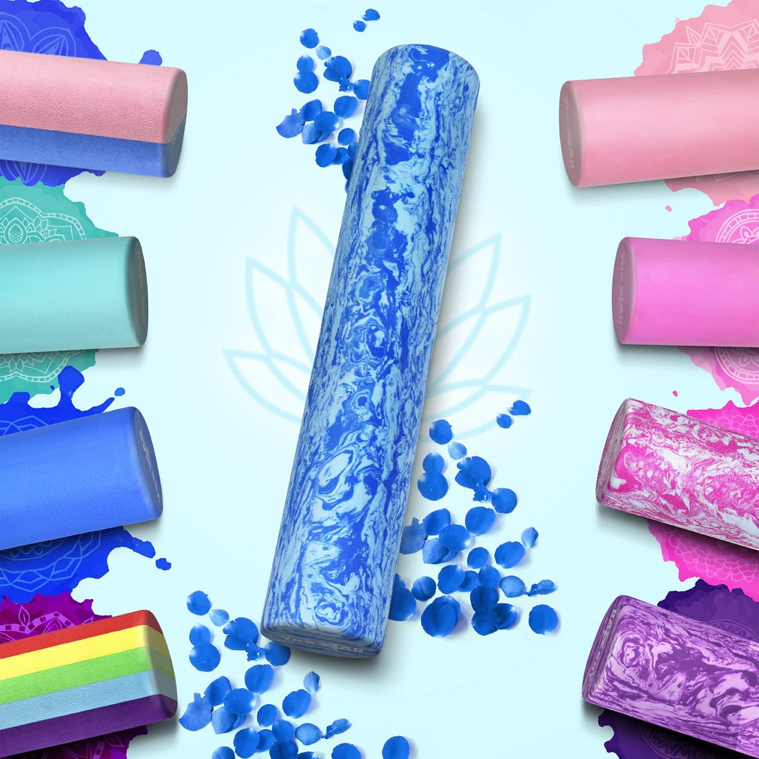 Detalle de Yes4All Foam Roller – Rullo in Schiuma EVA Ultra Leggero, lungo 30,5–91,4 cm