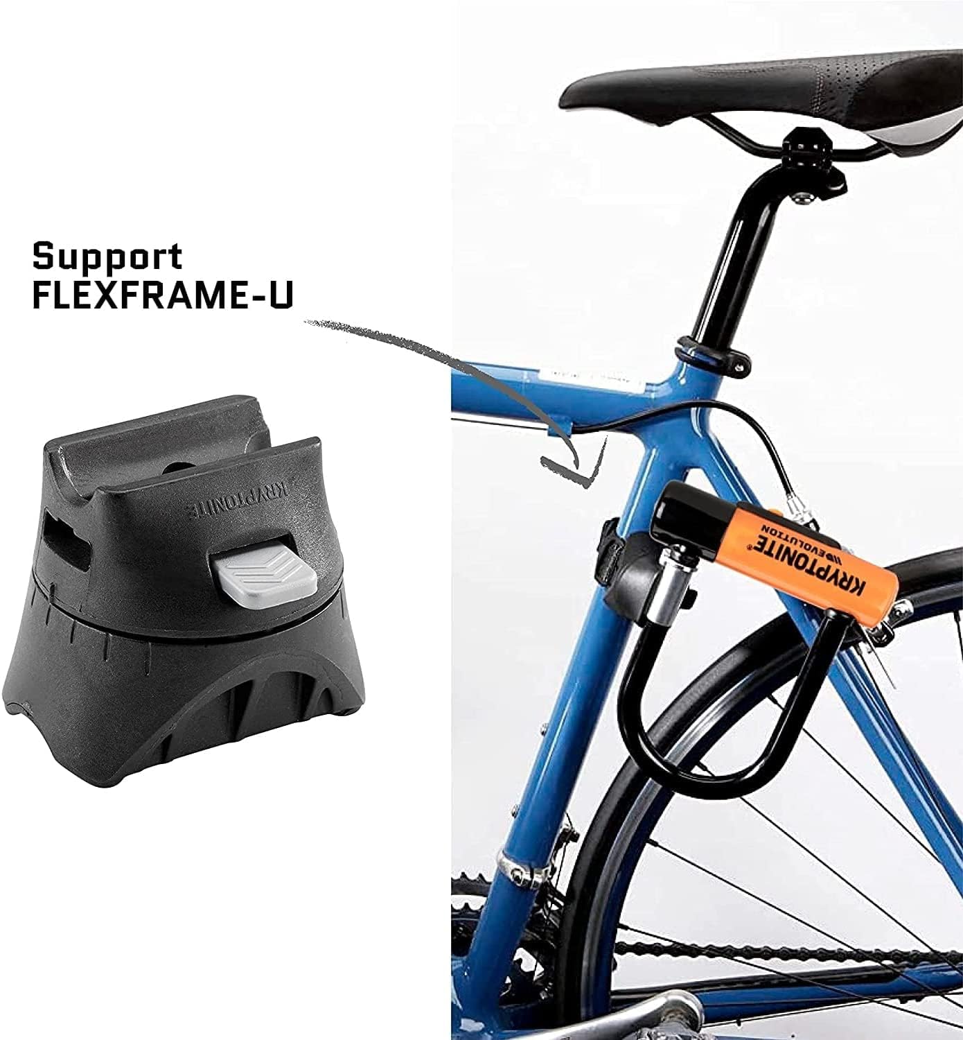 Detalle de Kryptonite Evolution Mini-7 U-lock with 4’ KryptoFlex double loop cable